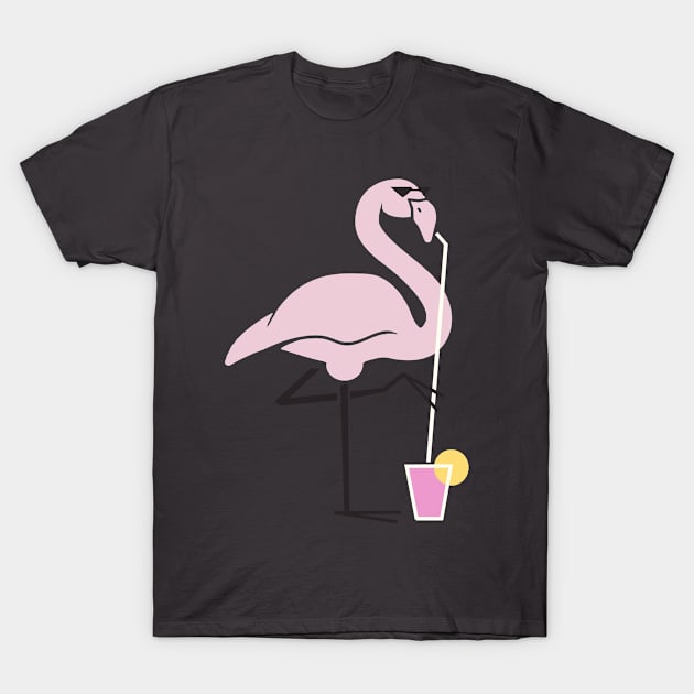 Cool Flamingo T-Shirt by CuteShirtDesigns